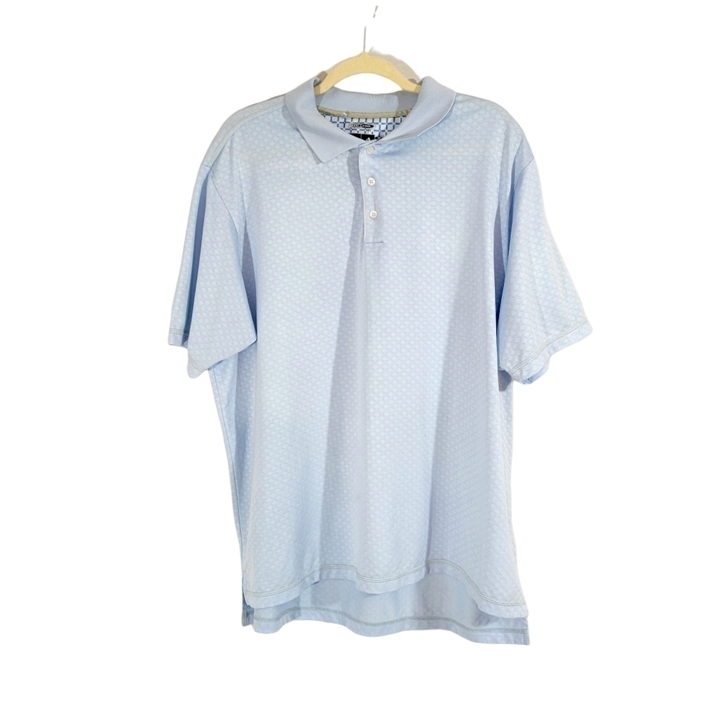 Adidas Clima Cool Light Blue Golf Polo Shirt XL